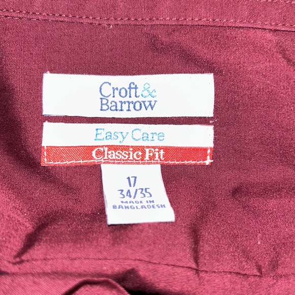 Croft and Barrow maroon dress shirt - Picture 2 of 2